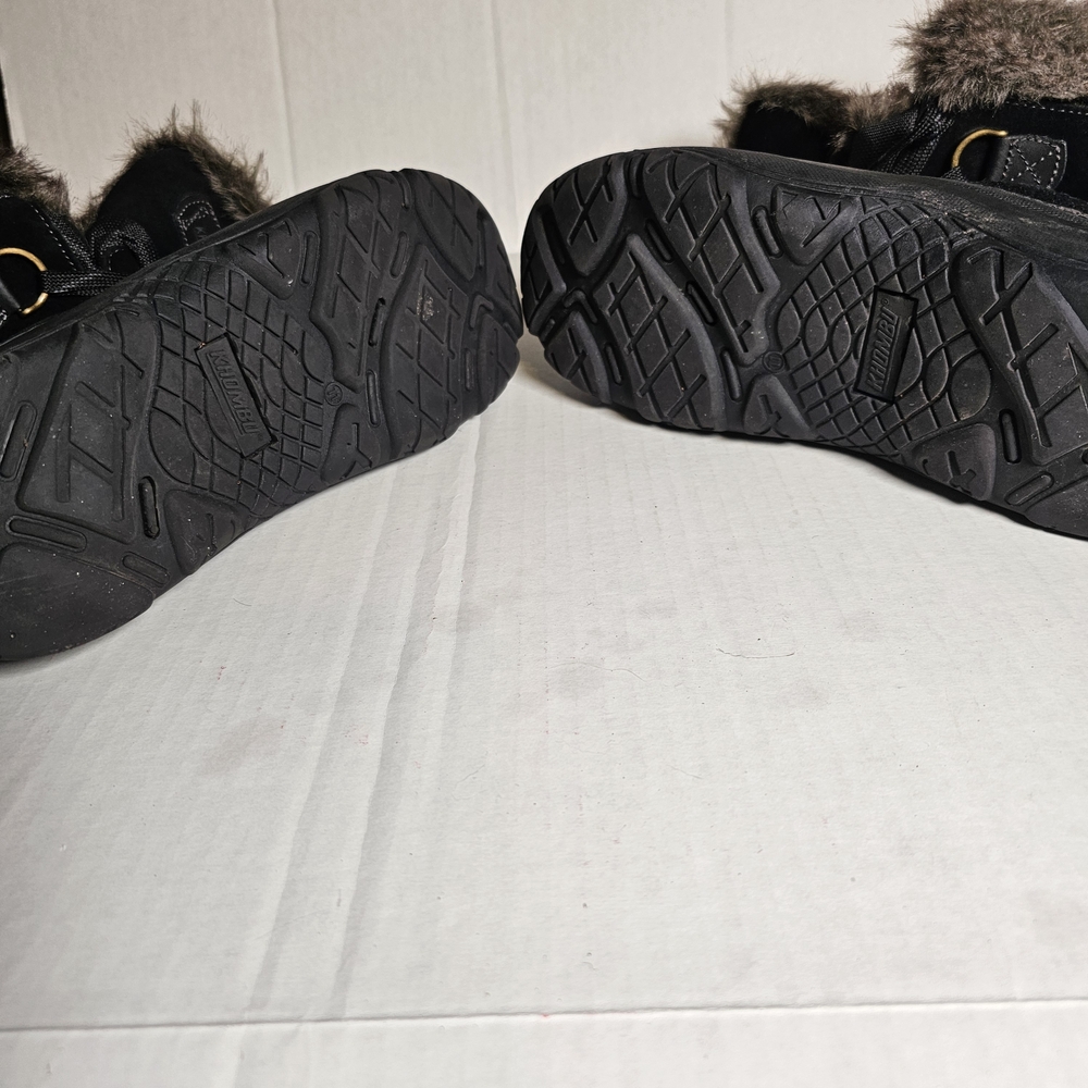 Khombu Black and Brown Winter Boots with Faux Fur - Picture 6 of 8